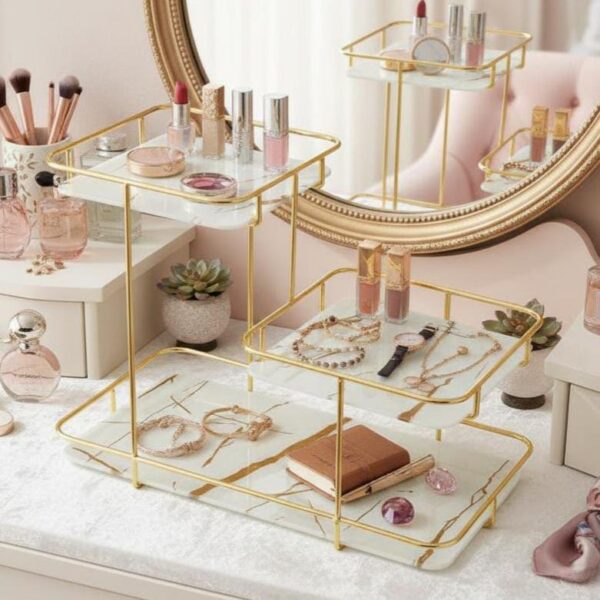 Moder design free standing shelf 3 Tier mackeup Organizer.