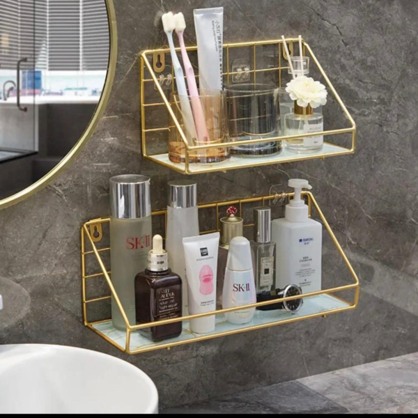 Multipurpose wall Mounted storage Rack for bathroom