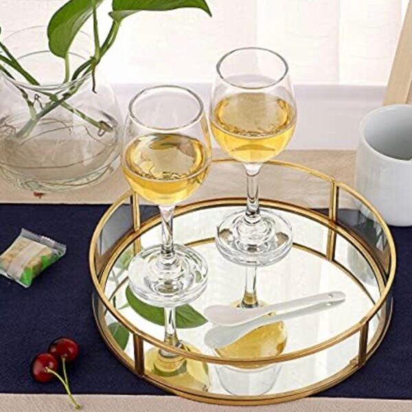 Metal & Glass Jewelry Storage Mirror for Jewelry Cosmetics.