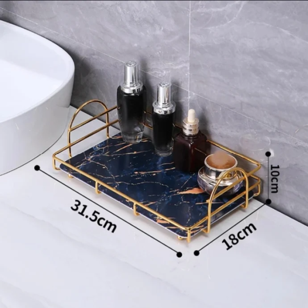 Display Tray mackeup lipstick perfume jewlery Golden.