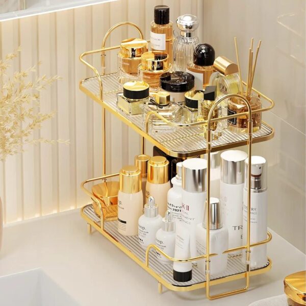 2 Tier Cosmetic Rack Stand for Storage