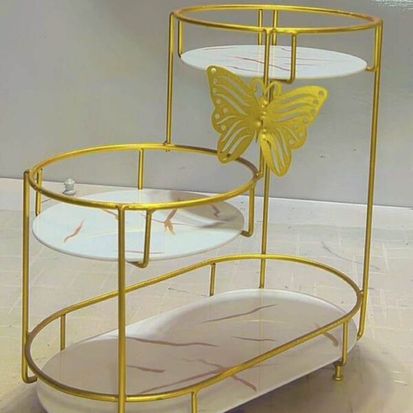 Buuterflies Luxury Design Free Standing Shelf 3 Tier Organizer.